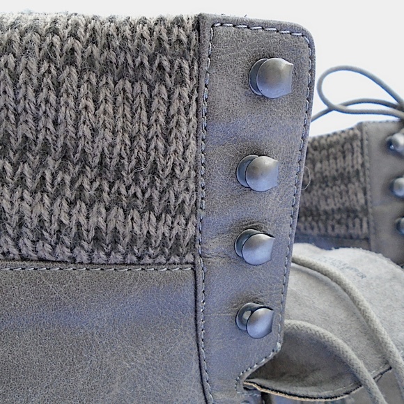 Mossimo Lace Up Sweater Wedge Boots Size 8.5 - Picture 6 of 7